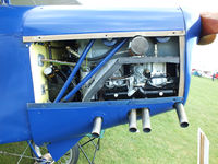 G-BDFB @ EGBK - Walter Mikron four-cylinder, aircooled, inverted straight engine. - by Chris Hall