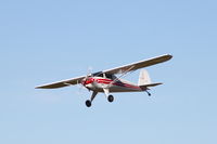 N71575 @ KEOK - Over the runway on final - by Glenn E. Chatfield