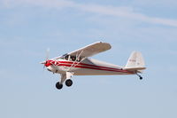 N71575 @ KEOK - Over the runway on final - by Glenn E. Chatfield