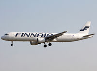 OH-LZE @ LEBL - Landing rwy 25R in new c/s - by Shunn311