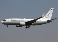 YR-BGG @ LEBL - Landing rwy 25R in Retro c/s - by Shunn311
