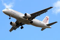 TS-IMD @ EGLL - Airbus A320-211 [0205] (Tunisair) Home~G 29/08/2009. On approach 27R. - by Ray Barber