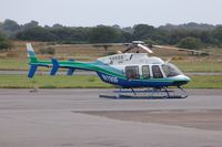 N199F @ EGFH - Visiting Bell 407. - by Roger Winser