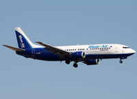 YR-BAK @ LEBL - Landing rwy 25R - by Shunn311