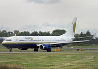 N739MA @ KSWF - Taxying toward her take-off position at Stewart International Airport - by Daniel L. Berek