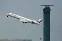 F-HMLI @ LFPG - Bombardier CRJ-1000, Take off rwy 26R, Roissy Charles De Gaulle Airport (LFPG-CDG) - by Yves-Q
