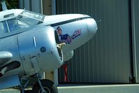 VH-FID @ YPJT - Beech D.18S [A-458] Perth-Jandakot~VH 30/03/2007. Closer view of nose art Dinky Di