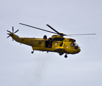 XZ598 @ EGOV - Sea King HAR.3 Coded N, C Flight 22 Sqn, circuit and winching training at RAF Valley Anglesey.