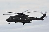 ZJ121 @ EGOV - Merlin HC3 coded E 28 Sqn RAF Benson, letting down at RAF Valley Anglesey.