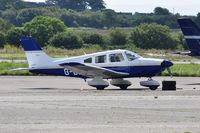 G-BHNO @ EGFH - Visiting Cherokee Archer II. Previously registered N81413. - by Roger Winser