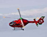G-WASN @ EGFH - Wales Air Ambulance, Helimed 57 returning from a Red Call from the east.