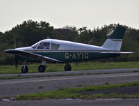 G-AYIG @ EGFH - Visiting Cherokee at the hold prior to departing EGFH. - by Derek Flewin