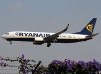 EI-EFA @ LEBL - Landing rwy 25R with additional 'City of Nyköping' titles - by Shunn311