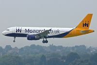 G-OZBY @ EGBB - 2000 Airbus A320-214, c/n: 1320 of Monarch - by Terry Fletcher
