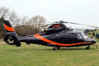 G-OLNT @ EGBC - Aerospatiale SA.365N1 Dauphin [6309] (Multiflight) Cheltenham Racecourse~G 16/03/2012