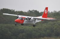 G-NOIL @ EGHH - Landing in gusty conditions. - by John Coates