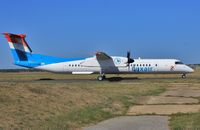 LX-LGH @ EGHH - Taxiing to apron on arrival - by John Coates
