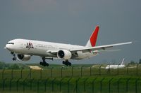 JA736J @ LFPG - Boeing 777-346, Landing rwy 26L, Roissy Charles De Gaulle Airport (LFPG-CDG) - by Yves-Q