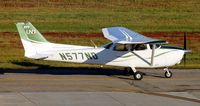 N577ND @ KGFK - University of North Dakota Cessna 172S Skyhawk taxiing from the Charlie ramp to the active runway. - by Kreg Anderson