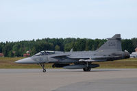 39256 @ ESOE - JAS39C Gripen of the Swedish Air Force arriving at Örebro airport, Sweden. - by Henk van Capelle