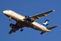 OH-LXC @ EGLL - Airbus A320-214 [1544] (Finnair) Home~G 04/01/2010. On approach 27R. - by Ray Barber