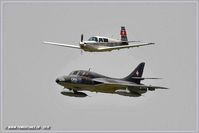 HB-DGL - Fomation flight with a Hunter ex swiss airforce overhead airfield of mollis - by Private
