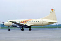 SE-GTE @ EHRD - Convair 340-32 [99] (Scan Bee) Rotterdam~PH 12/05/1978. Taken from a slide.