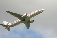N396AN @ EBBR - Flight AA089 is climbing from RWY 07R - by Daniel Vanderauwera