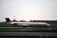LN-RMM @ EKCH - On the very last day of MD-80 operation in SAS, LN-RMM is taking off on a CPH-CPH flight. Before landing, it made a low pass over CPH airport. LN-RMM also made the very last SAS MD-80 operation (to OSL) later in the day - by Erik Oxtorp