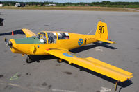 SE-KYA @ ESOE - Saab Safir parked at Örebro airport, Sweden. - by Henk van Capelle