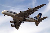 9V-SKA @ EGLL - Airbus A380-841 [003] (Singapore Airlines) Home~G 16/08/2009. On approach 27R. - by Ray Barber