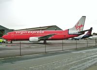 OO-VES @ EGHH - Arriving for respray to Brussels Airlines colours - by John Coates