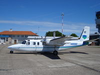 N95590 @ EHGG - Rockwell 690B Finnmap Int. at ramp Groningen airport - by jack poelstra