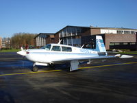 N1158J @ EHGG - mooney at KLS ramp Groningen airport