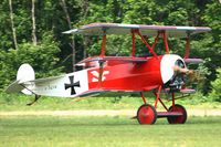 F-AZAQ @ LFFQ - Fokker Dr.1 Triplane replica, La Ferté-Alais Airfield (LFFQ) - by Yves-Q