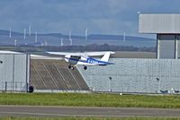 G-ARMR @ EGFF - EGFF resident Cessna 172B pulling out from runway 19 for circuit work.