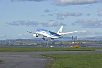G-TUIC @ EGFF - Boeing 787-8, (Dream Maker) Thomson 922, departing runway 12 at EGFF en-route to Manchester.