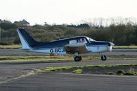 G-BCJN @ EGFH - Visiting Piper Cherokee of the Bristol and Wessex Aeroplane Club. - by Roger Winser