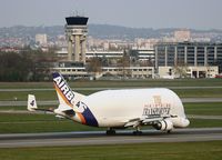 F-GSTD @ LFBO - Airbus A300-605ST Beluga, Landing Rwy 14R, Toulouse Blagnac Airport (LFBO-TLS) - by Yves-Q