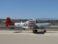 N91720 @ CMA - 1947 North American NAVION as L-17A, Continental E-185, many mods, taxi after landing Rwy 26 - by Doug Robertson