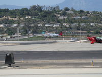 N91720 @ CMA - 1947 North American NAVION as L-17A, Continental E-185, many mods, on final Rwy 26 - by Doug Robertson