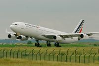 F-GLZH @ LFPG - Airbus A340-312, Landing Rwy 26L, Roissy Charles De Gaulle Airport (LFPG-CDG) - by Yves-Q