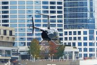 C-FVME @ CBC7 - Sky Helicopters landing at Vancouver Harbour Heliport.