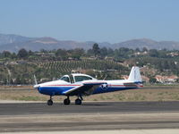 N91689 @ CMA - 1946 North American NAVION, Continental E-225 upgrade, many mods, taxi to Rwy 26 - by Doug Robertson