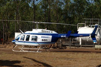 VH-KSV @ N.A. - Slingair Heliwork WA Bell 206L-1 at the heliport of Mitchell River National Park, Kimberley, Western Australia. It was used for sight seeing flights over the magnificent Mitchell Falls.