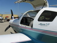 N299KT @ CMA - 1996 Larue LANCAIR IV-P (pressurized), Continental IO-550 300 Hp, sleek multiple FAI record holder, logo - by Doug Robertson