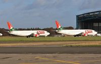 G-TOYH @ EGHH - With sister a/c TOYF awaiting the fitting of new seats at European Aviation. - by John Coates