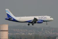 VT-IEV @ LFBO - Airbus A320-232 with provisional registration F-WWIF, Landing Rwy 14L, Toulouse Blagnac Airport (LFBO-TLS) - by Yves-Q