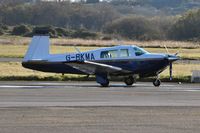 G-BKMA @ EGFH - Visiting Mooney M20J. Previously registered N1170N. - by Roger Winser