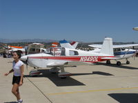 N9490L @ CMA - 1971 American Aviation AA-1A TRAINER, Lycoming O-235 108 hp - by Doug Robertson